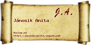 Jánosik Anita névjegykártya