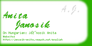 anita janosik business card